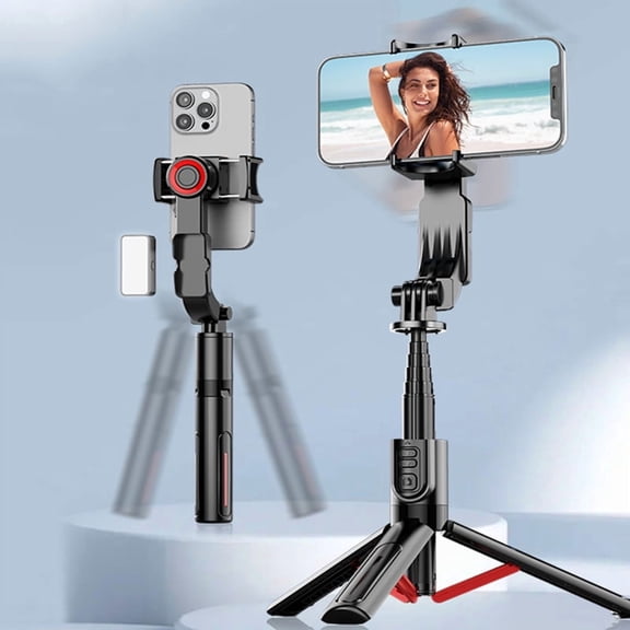 DODOUP 360 rotation Gimbal Smartphone Handheld Stabilizer selfie stick with Magnetic lamp for iphone xiaomi Smartphone