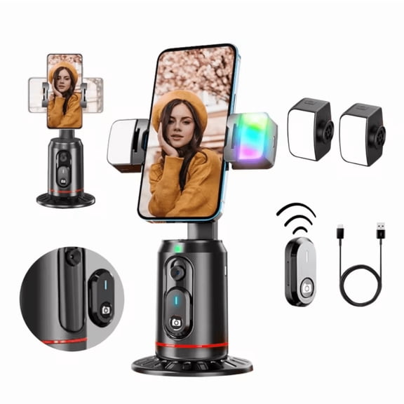 DODOUP Auto Face Tracking AI Smart Gimbal 360 Selfie Stick Rotation For Smartphone video Vlog Stabilizer Phone Holder