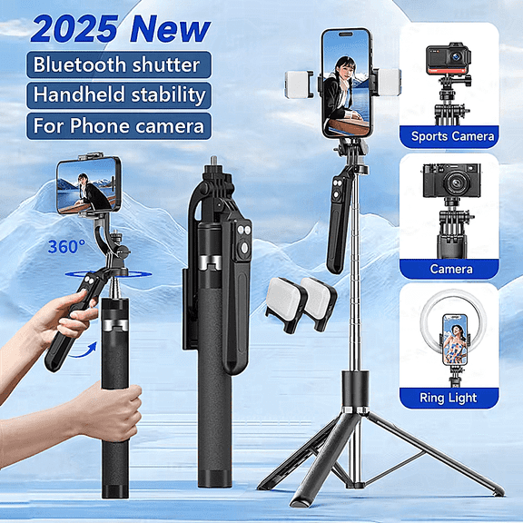 DODOUP Monopod Remote Shutter With Fill Light for iPhone Samsung Xiaomi Phone Holder Mini Tripod Wireless Bluetooth Selfie Stick