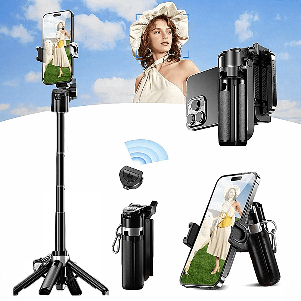 DODOUP Stable Selfie Tripod Metal Stand Phone Stand Suitable for Outdoor Travel Photography Suitable for iPhone Android