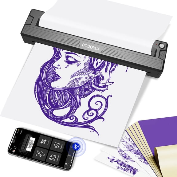 2026 New Tattoo Stencil Printer Machine for Tattoo Artists&Beginners,Compatible with Phone/Pc,Thermal Portable Inkless Wireless Printer