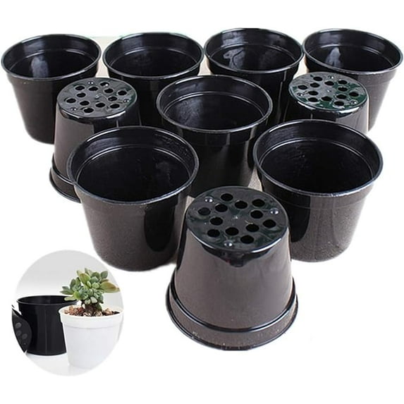DODXIAOBEUL Round Succulents Plant Pots Drainage Hole, Set of 40 Mini Plant Pots 2.5" Wx2.25 H,Perfect for Plant Seeds,Seedling Nursery Transplanting Planter Container(Black)