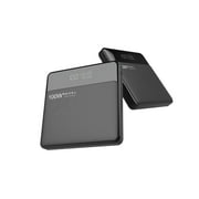 DOEL Power Bank,100W 20000Mah Portable Charger with PD Fast Charging 4-Output and digital display,Carbon Series Laptop Battery Pack for Macbook, iphone,ipad,Samsung,Steam Deck Black