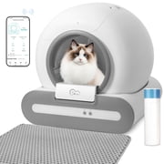DOEL Self Cleaning Smart Cat Litter Box, 65L Automatic Cat Litter Box with APP Control and Integrated Safety Protection