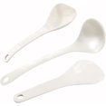 thumbnail image 1 of ABCISI Rice Paddle Spoon Set, Nonstick PPS Rice Scooper, Soup Ladle and Porridge Spoon for Rice, Soup, Potatoes and Everyday Cooking, White, 3 Pcs, 1 of 6