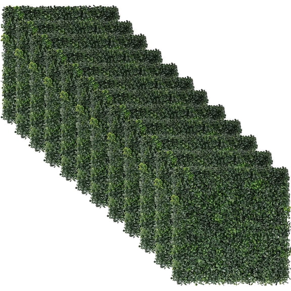 DOEWORKS 12PCS Artificial Boxwood Hedges Panels, 20" x 20" Faux  Ivy Fence Wall Cover, Outdoor Privacy Fence Screening Backdrop Garden Yard Party Decoration
