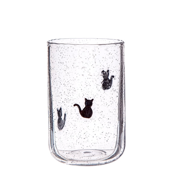 Way to Celebrate 16 oz Cat Charm Drinking Glass