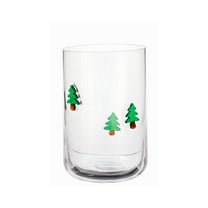 Tree Charm Drinking Glass 16 OZ Holiday Time
