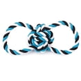 thumbnail image 1 of DOG ROPE TOY ! Knot Ball Tug Toys For Dogs 3 Colors & Sets Available Too !(Blue), 1 of 1