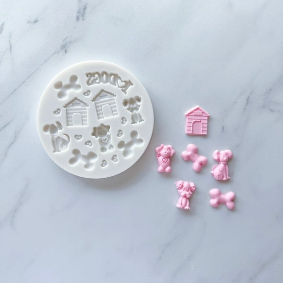 DOG THEME BAKING MOLD FOR CUPCAKES, CAKEPOPS, CHOCOLATE STRAWBERRIES, PRETZELS & RICE KRISPIES