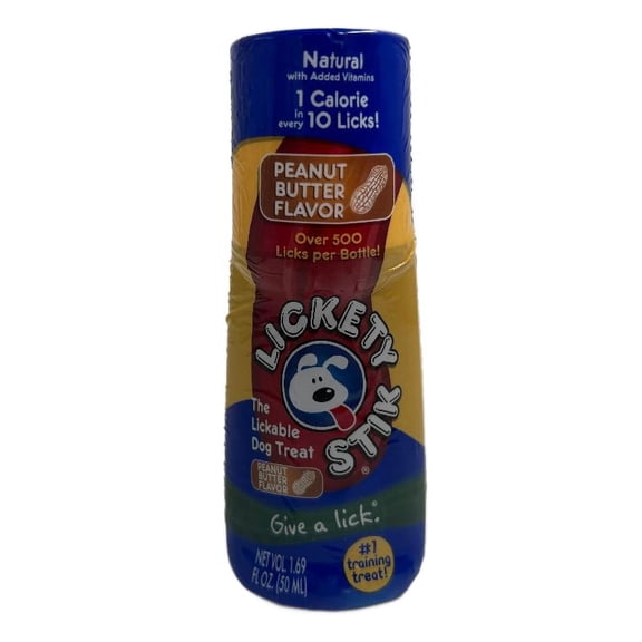 DOG TREAT Lickable All Natural Lickety Stik - Peanut Butter Flavor