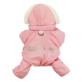 thumbnail image 1 of DOGGIE DESIGN Pink Ruffin It Dog Snowsuit - Large (L), 1 of 3