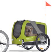 DOGGYHUT Premium L Pet Bike Trailer for Large Sized Dog or Multiple Small Dogs, Low Center of Gravity, Easy Folding Frame, Bicycle Carrier