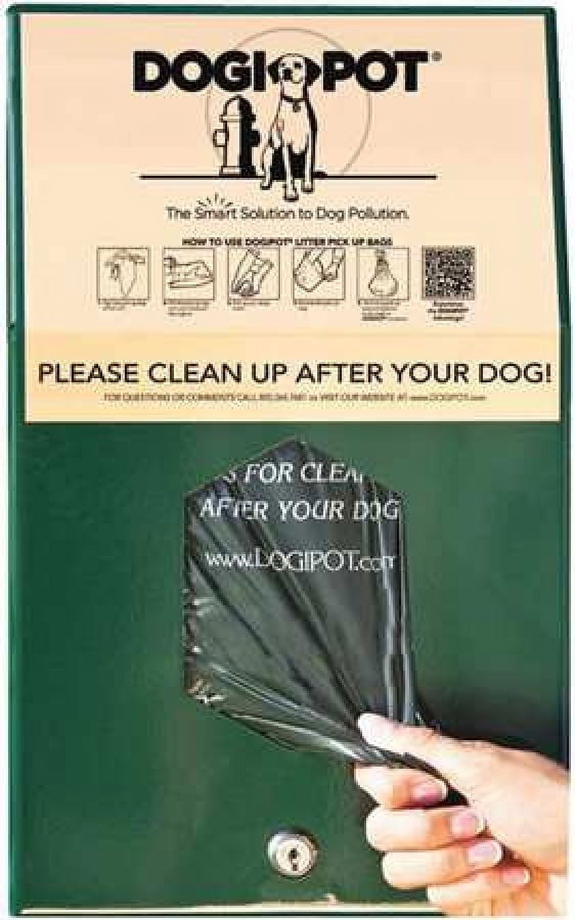 Dogipot Green Aluminum Junior Dog Waste Bag Dispenser - Header Pak