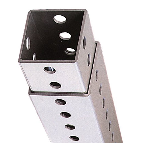 DOGIPOT DP-1301 Galvanized Steel Telescopic Square Mount Post, 4 to 8 Feet
