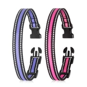 DOGLinsen Shock 3/4 Inch Replacement Collar Strap for Dog Training Collars - Adjustable & Durable Nylon DOGLinsen Strap Compatible with Vibrating, Anti-Bark, and Shock Collars - Rose Red and Purple