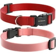 thumbnail image 1 of DOGLinsen Shock Collar Replacement Strap, Dog Training Collar Replacement Strap, 3/4 Inch Replacement Collar for Delupet Bousnic Patpet Hkzooi Dog Care Nikketta Yawpet Maisoie Educator - Red & Pink, 1 of 10