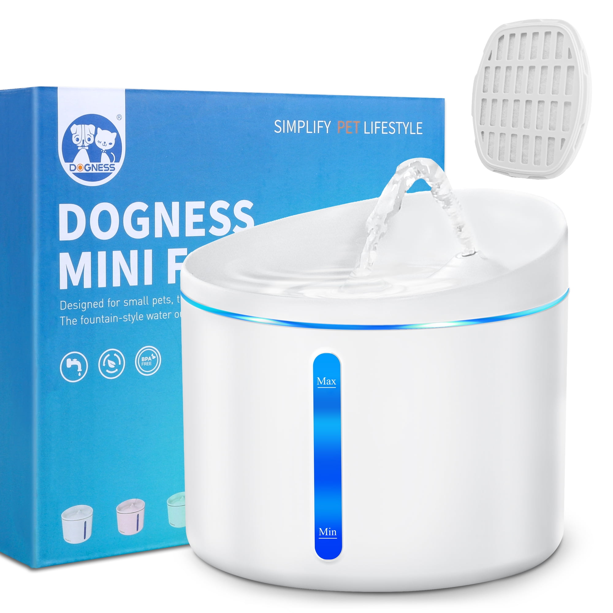 DOGNESS Cat Water Fountain 1L/34oz Healthy and Hygienic Drinking