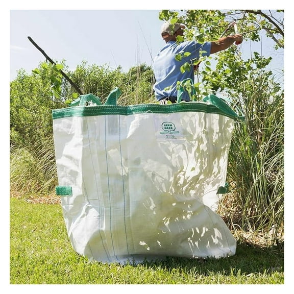 DOGNNAK Yard Waste Bags 161 Gallon - Heavy Duty Double Bottom Lawn Debris Bags, 21.5 Cu. Ft. - Outdoor Yard Clean Up Bags with Handles & Loops