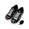thumbnail image 1 of DOGO Black Sneakers for Women - Handmade Women's Fashion Sneakers, Vegan Leather and Unique Design, Womens Sneakers Flowers & Birds Black Design, Size 10.5, 1 of 1