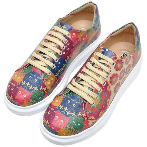 DOGO Wedge Sneakers for Women - Handmade and Vegan Leather Platform Sneakers for Women, Unique Chunky Sneakers Mexican Design, Size 7