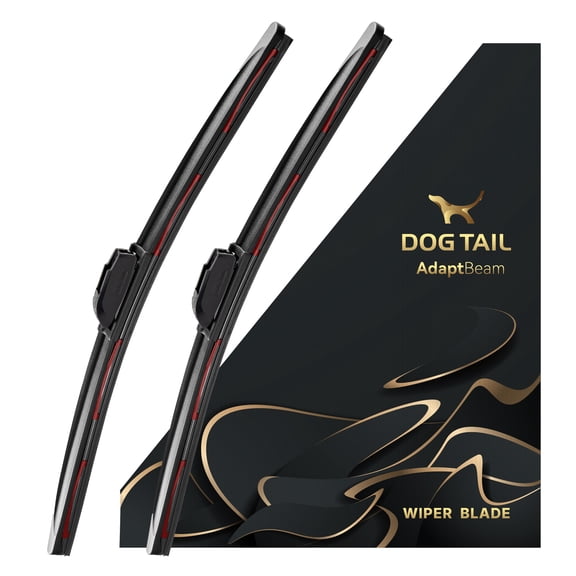 DOGTAIL 26"+ 19" Neoprene Wiper blades Dual-Steel Frame with Multiple Adapters