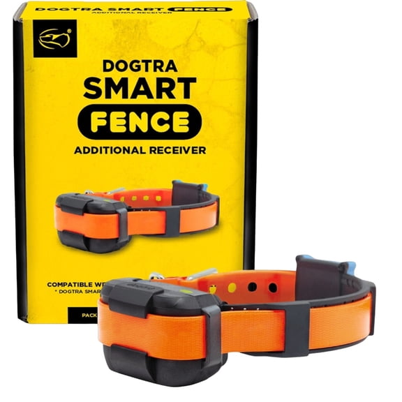 Dogtra Smart Fence Additional Receiver Only (Orange) - Expand to 2 Dogs, No Subscription, 35 lbs