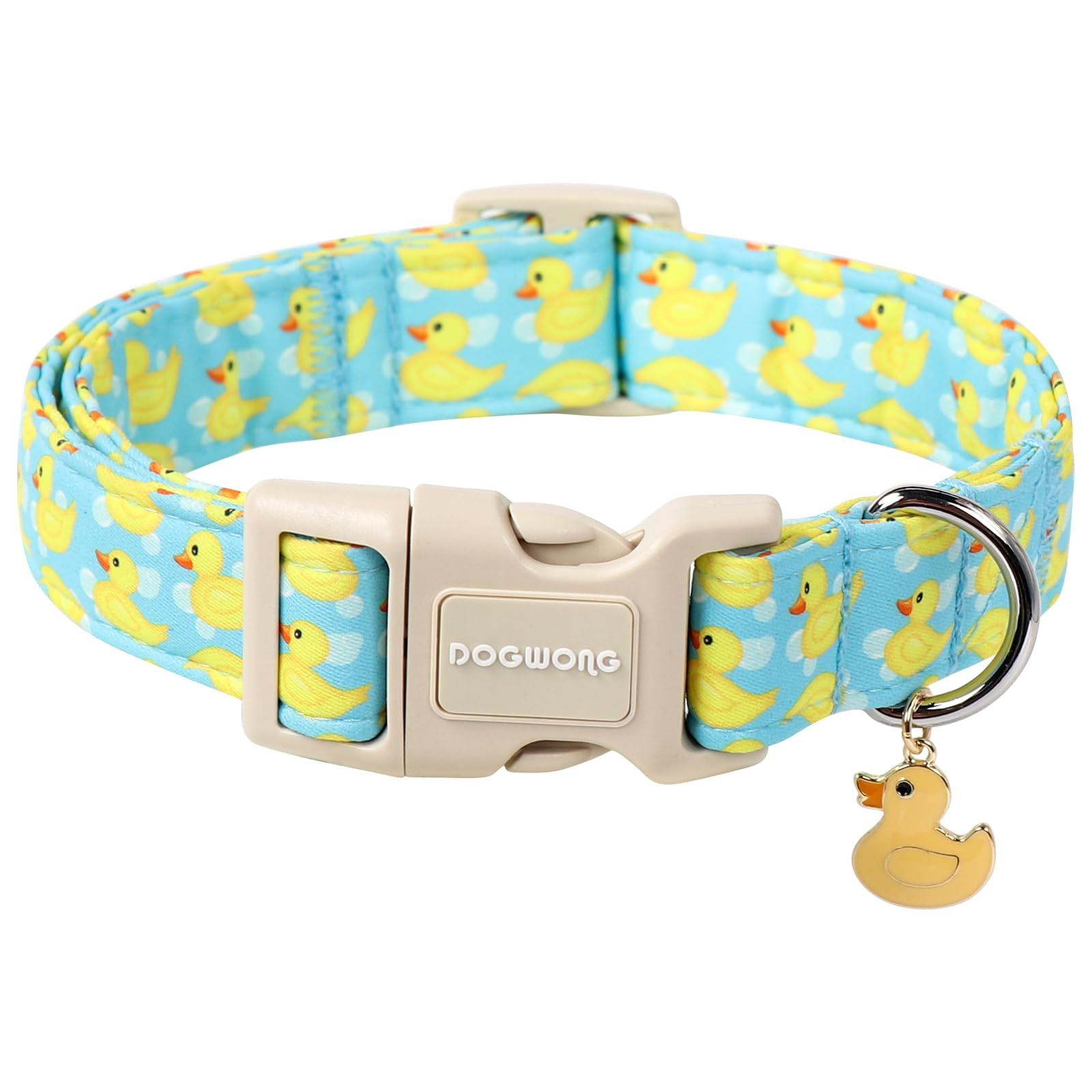 DOGWONG Duck Cotton Dog Collar, Summer Cute Dog Collar Durable