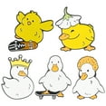 thumbnail image 1 of DOITOOL 1 Set of Cute Duck Painted Brooches Lovely Lapel Badges Cartoon Breastpin Clothes Pins, 1 of 5