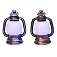 DOITOOL 2pcs Decorative Hanging Lantern Vintage LED Lantern Small LED
