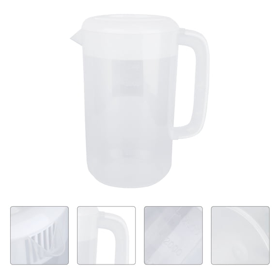 PENIKOKO Large Capacity Transparent Plastic Water Pitcher with Lid for Home, Kitchen, Office Use - and