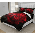 thumbnail image 1 of DOJLIO 3D Secret Red Rose Printed Duvet Cover Comforter Cover Set King Size Beautiful Red Rose Bedding Sets Rose Bedding Collection Trendy Art Style No Comforter, 1 of 5