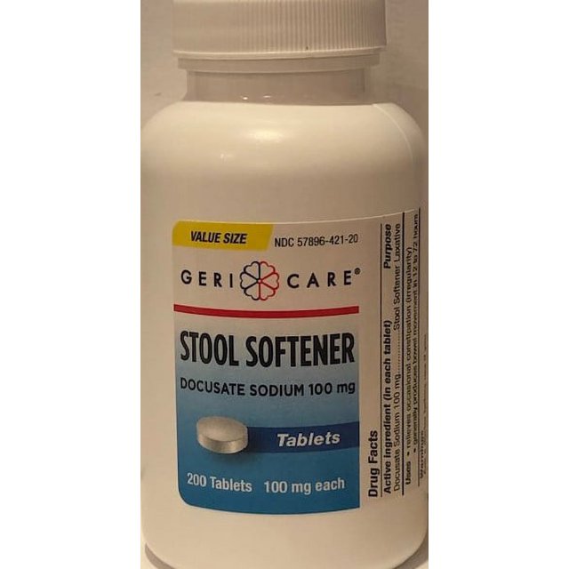DOK 100mg. Docusate Sodium 100mg Stool Softener for Constipation Relief