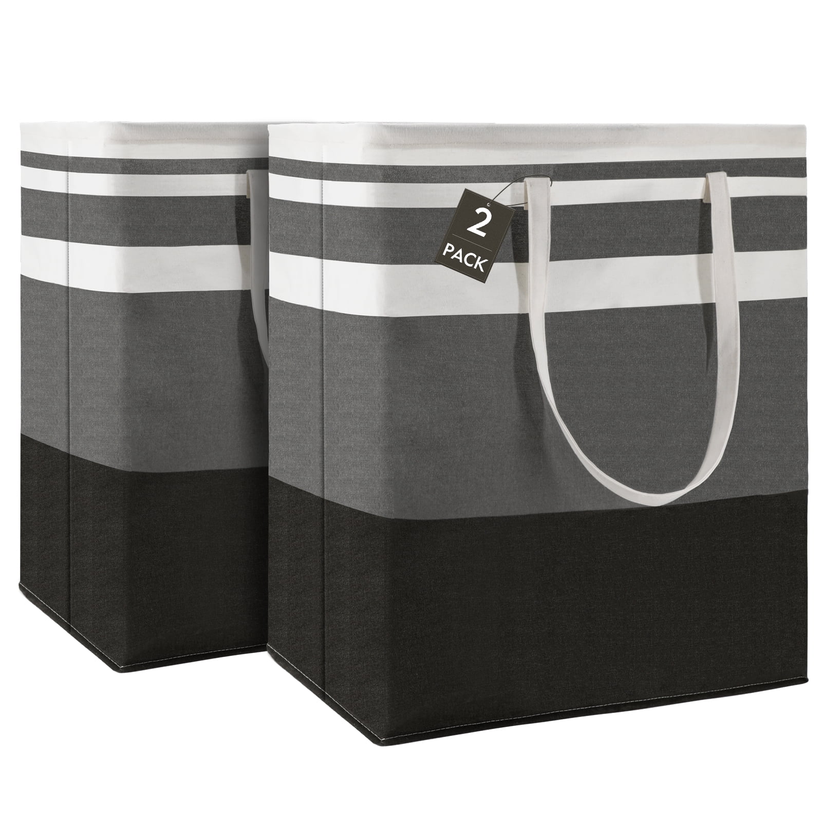 DOKEHOM 120L [2 Pack] Freestanding Laundry Hamper with Handle ...
