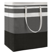 DOKEHOM 120L Freestanding Laundry Hamper with Handle, Collapsible Extra Large Cotton Storage Basket for Clothes (Gradient Grey)