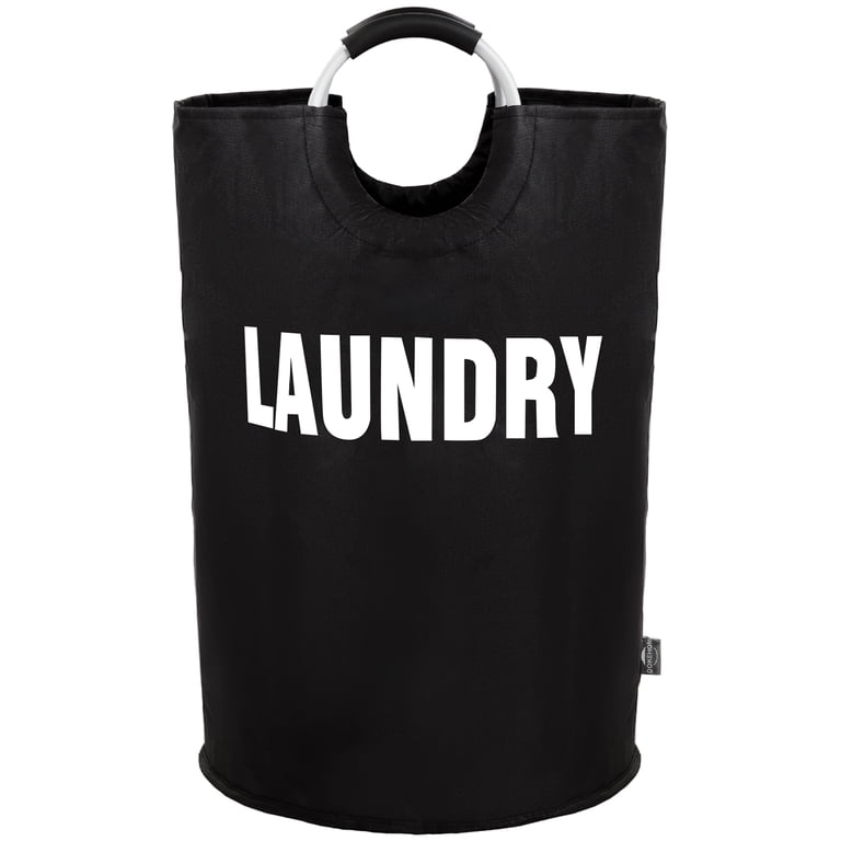 DOKEHOM, Laundry Basket, 160L, Collapsible, Foldable, Black