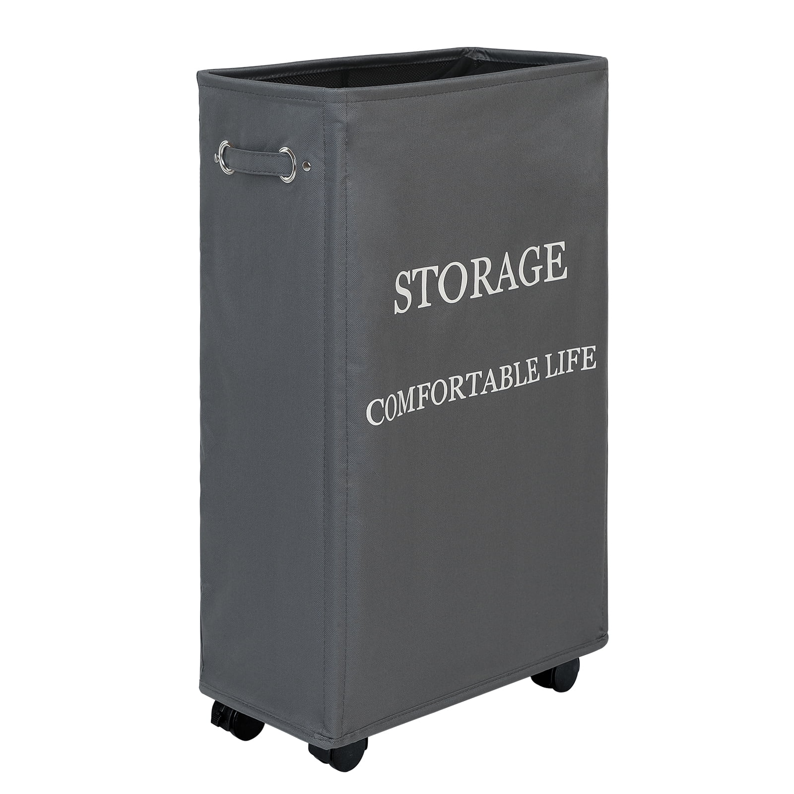 Slim Foldable Laundry Hamper With Wheels - Waterproof, Tall & Thin Design For Small Spaces