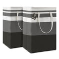 thumbnail image 1 of DOKEHOM 80L [2 Pack] Freestanding Laundry Hamper with Handle, Collapsible Large Cotton Storage Basket for Clothes (Gradient Grey), 1 of 6
