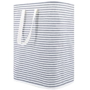 DOKEHOM 80L Freestanding Laundry Hamper with Handle, Collapsible Large Cotton Storage Basket for Clothes (Blue)