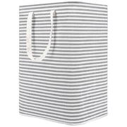 DOKEHOM 80L Freestanding Laundry Hamper with Handle, Collapsible Large Cotton Storage Basket for Clothes (Grey)