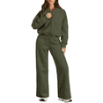thumbnail image 1 of DOKOTOO 2 Piece Outfits for Women Sweatsuits Oversized Fleece Sweatsuit Zip up Long Sleeve Sweatshirt Wide Leg Sweatpants Tracksuit, 1 of 9
