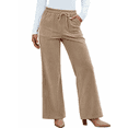 thumbnail image 1 of DOKOTOO Corduroy Pants for Womens Casual High Waisted Drawstring Wide Leg Pants Trousers with Pockets, 1 of 10