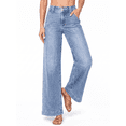 thumbnail image 1 of DOKOTOO Jeans for Women High Waisted Wide Leg Jeans Trendy Stretchy Denim Pants with Slanted Pockets Comfort Baggy Straight Leg (Plus Sizes Available), 1 of 10