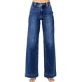 thumbnail image 1 of DOKOTOO Jeans for Women High Waisted Wide Leg Jeans Trendy Stretchy Denim Pants with Slanted Pockets Comfort Baggy Straight Leg (Plus Sizes Available), 1 of 9