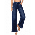 thumbnail image 1 of DOKOTOO Jeans for Women High Waisted Wide Leg Jeans Trendy Stretchy Denim Pants with Slanted Pockets Comfort Baggy Straight Leg (Plus Sizes Available), 1 of 10
