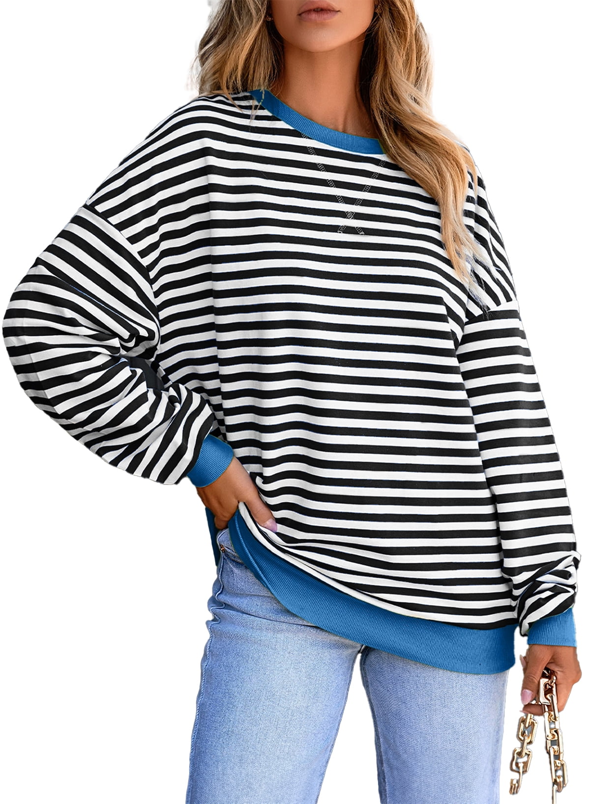 LilyCoco Women's Oversized Graphic Sweatshirt - Los Angeles California Print Pullover