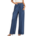 thumbnail image 1 of DOKOTOO Summer Jeans for Women Wide Leg Jeans Drawstring High Waisted Loose Denim Pants Loose Denim Trousers Lightweight Jeans, 1 of 10