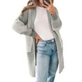 thumbnail image 1 of DOKOTOO Womens Sweaters Open Front Cardigan Sweaters Long Sleeve Color Block Knit Sweaters with Pockets S-2XL, 1 of 10