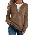 thumbnail image 1 of DOKOTOO Sweaters for Women Casual Crewneck Long Sleeve Layered Sweater Tops Lightweight Knit Pullover Shirt Soft Fall Winter Top S-2XL, 1 of 10