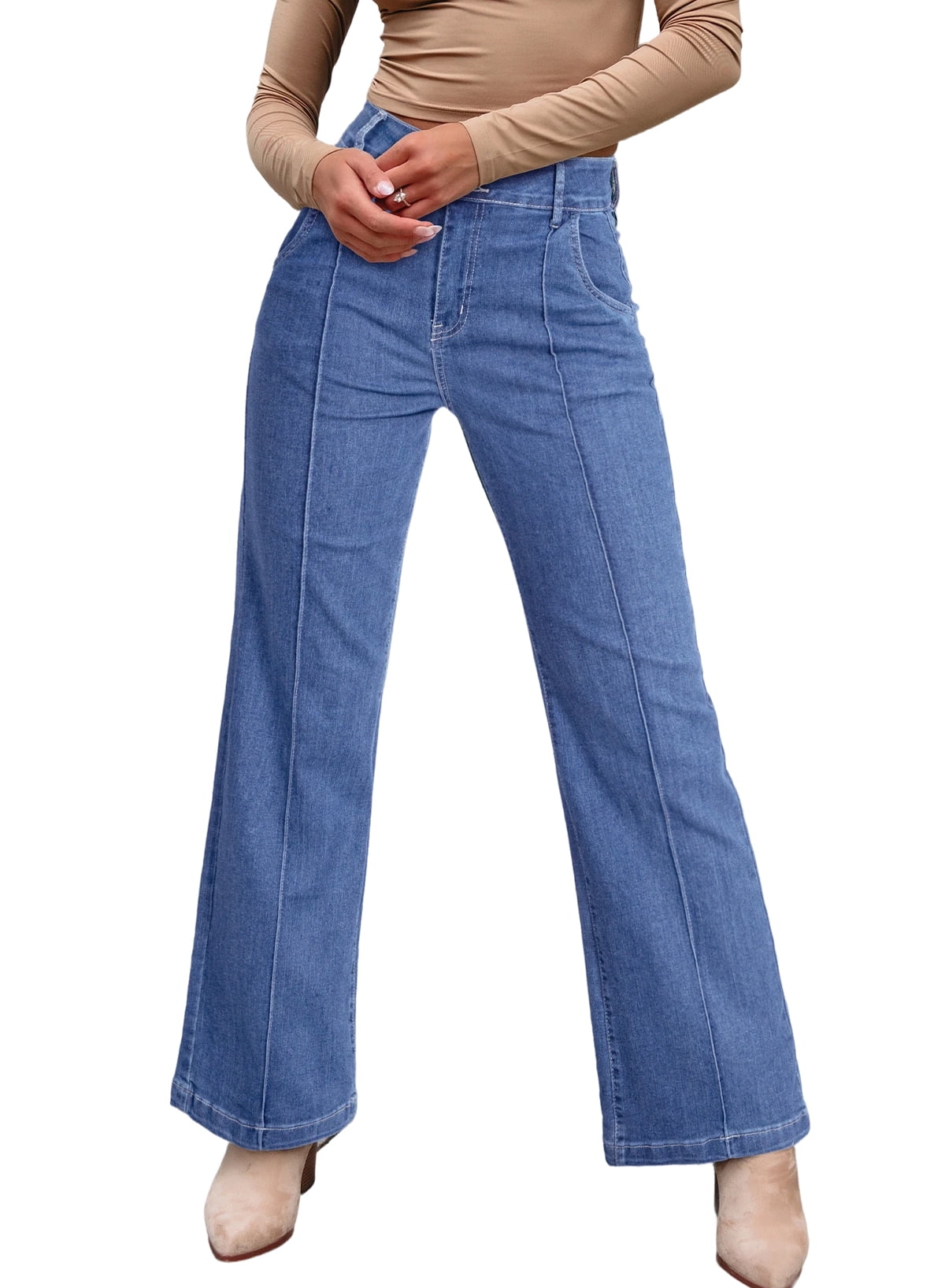 DOKOTOO Wide Leg Jeans Woman 2024 Flare High Waist Baggy Jeans for ...